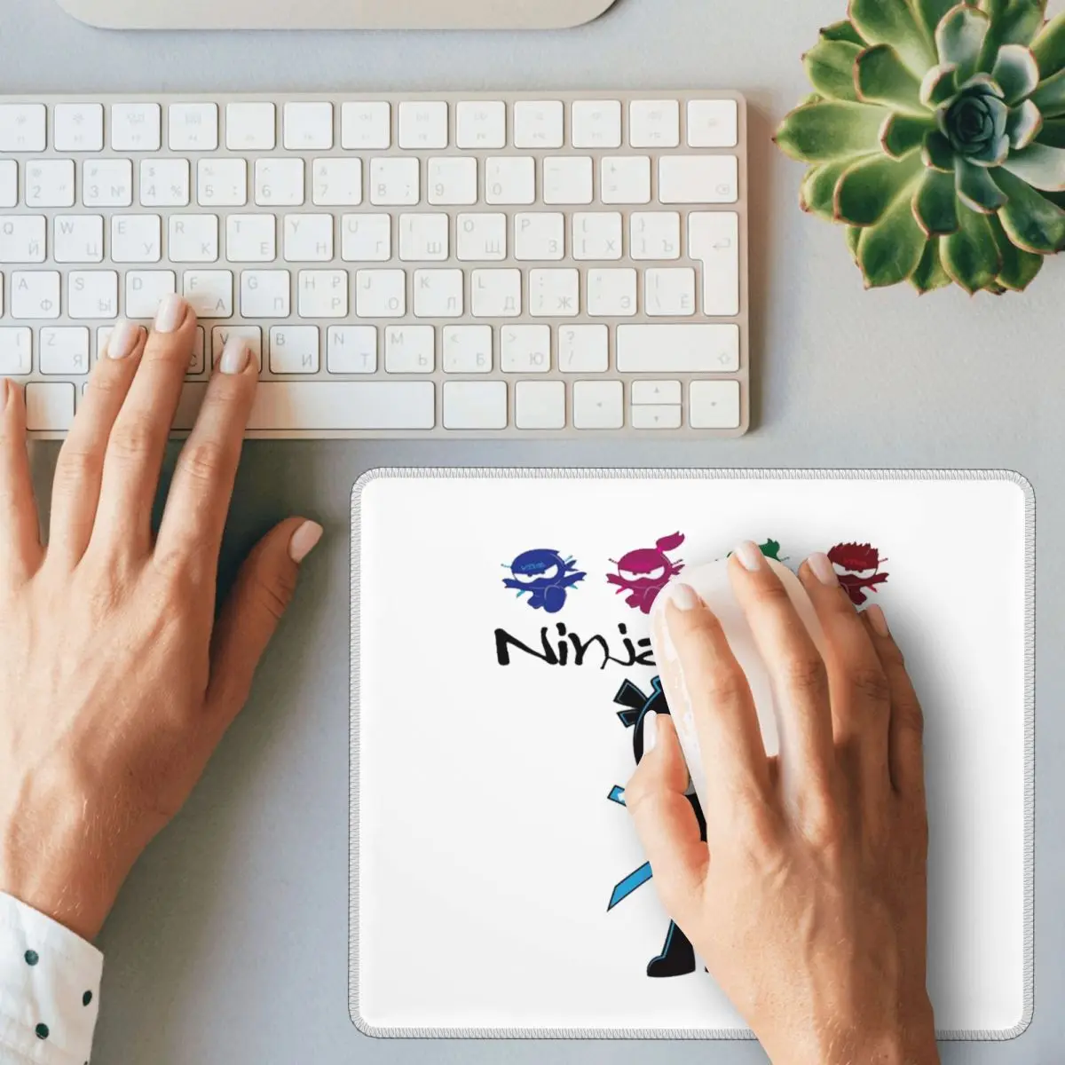 Ninja Kidz Tappetino per mouse Tastiera per computer Tappetino per mouse PC da gioco Tappetino per scrivania per laptop Accessori per ufficio Tappetini da tavolo