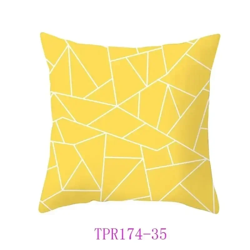 Home Decor Sunshine Inspired Yellow Patterned Pillowcases Pattern Cushion Cover Suitable For Sofa Bedroom Car Pillow Cover