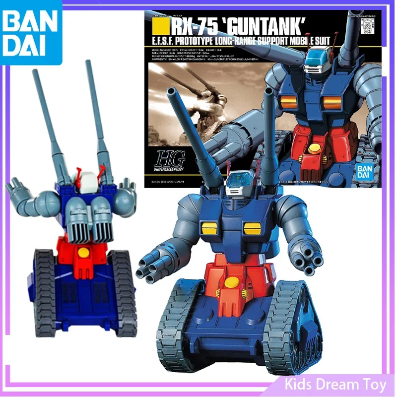 Bandai In Stock Original HGUC 007 1/144 RX-75-4 Guntank Gundam Anime Action Figure Assembly Mode Collection Toys Gifts For Kids