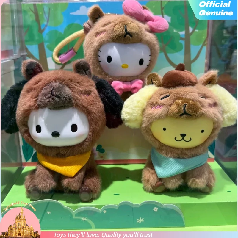 

Genuine Characters Chill Capybara Series Blind Box Kawaii Hello Kitty Kuromi Melody Desktop Ornament Pendant Trendy Toys Gifts