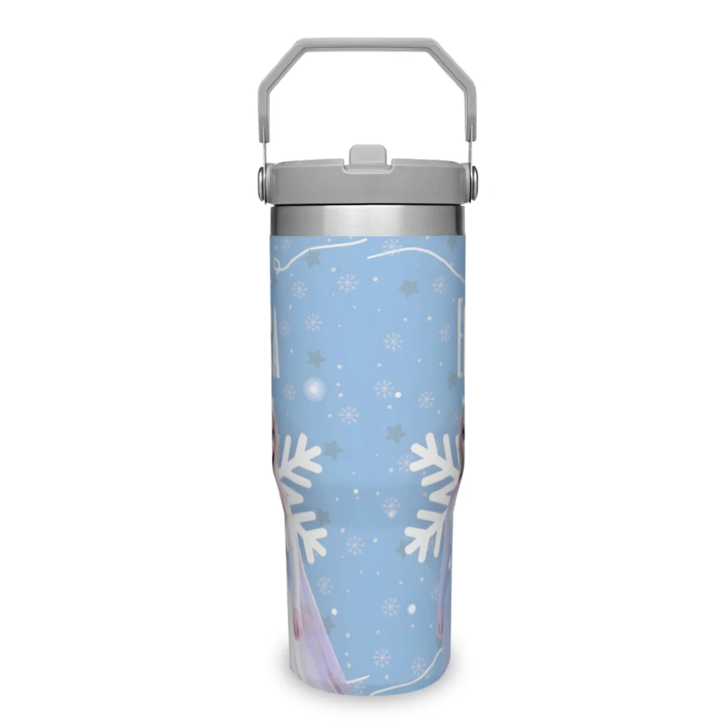 Portable Car Cup Disney Frozen Elsa Stainless Steel 304 Tumbler Water Bottle 30oz/900ml