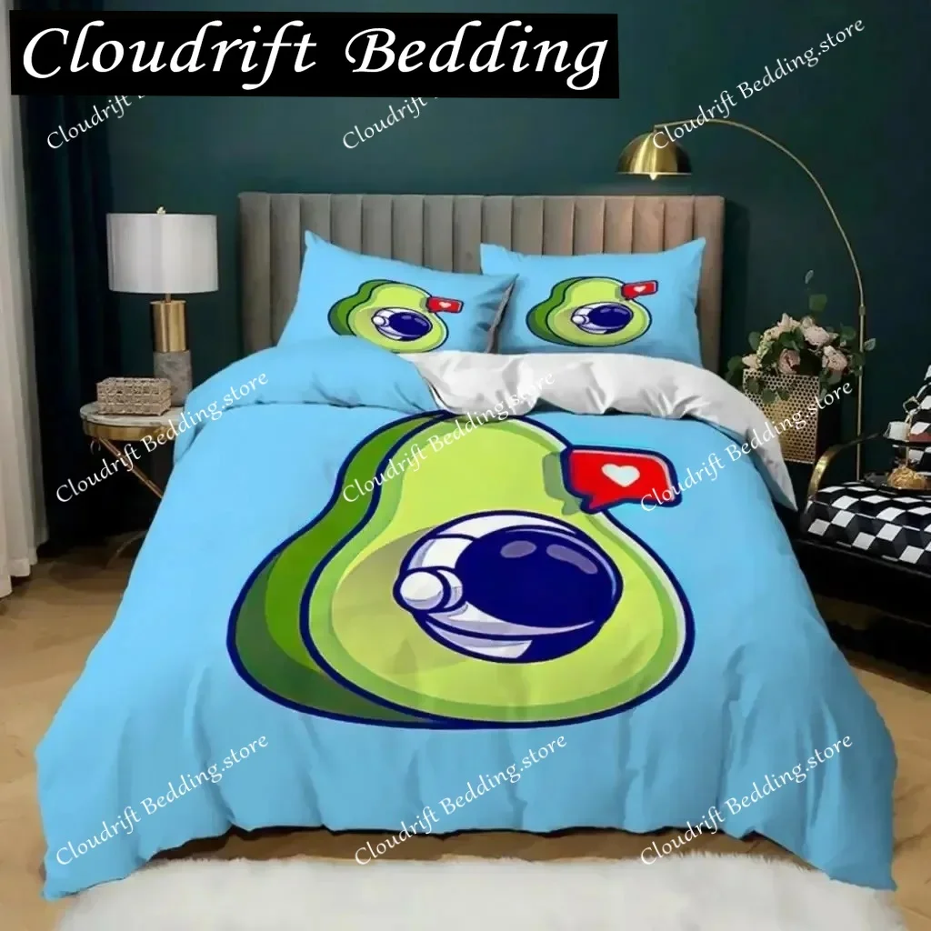 3D Print Astronaut Duvet Cover Set King Cartoon Astronaut Star Moon Bedding Set Microfiber Space Theme Full Twin Quilt Cover