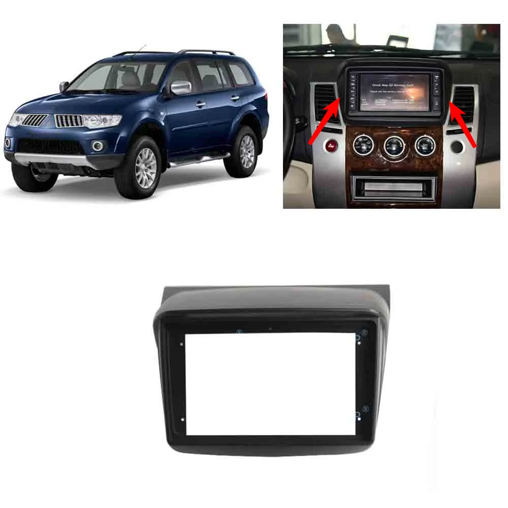 

1 Piece 9 Inch Car Radio Player Frame for Pajero Sport KH GPS Navigation Radio Fascia Panel for Montero Sport Triton L200