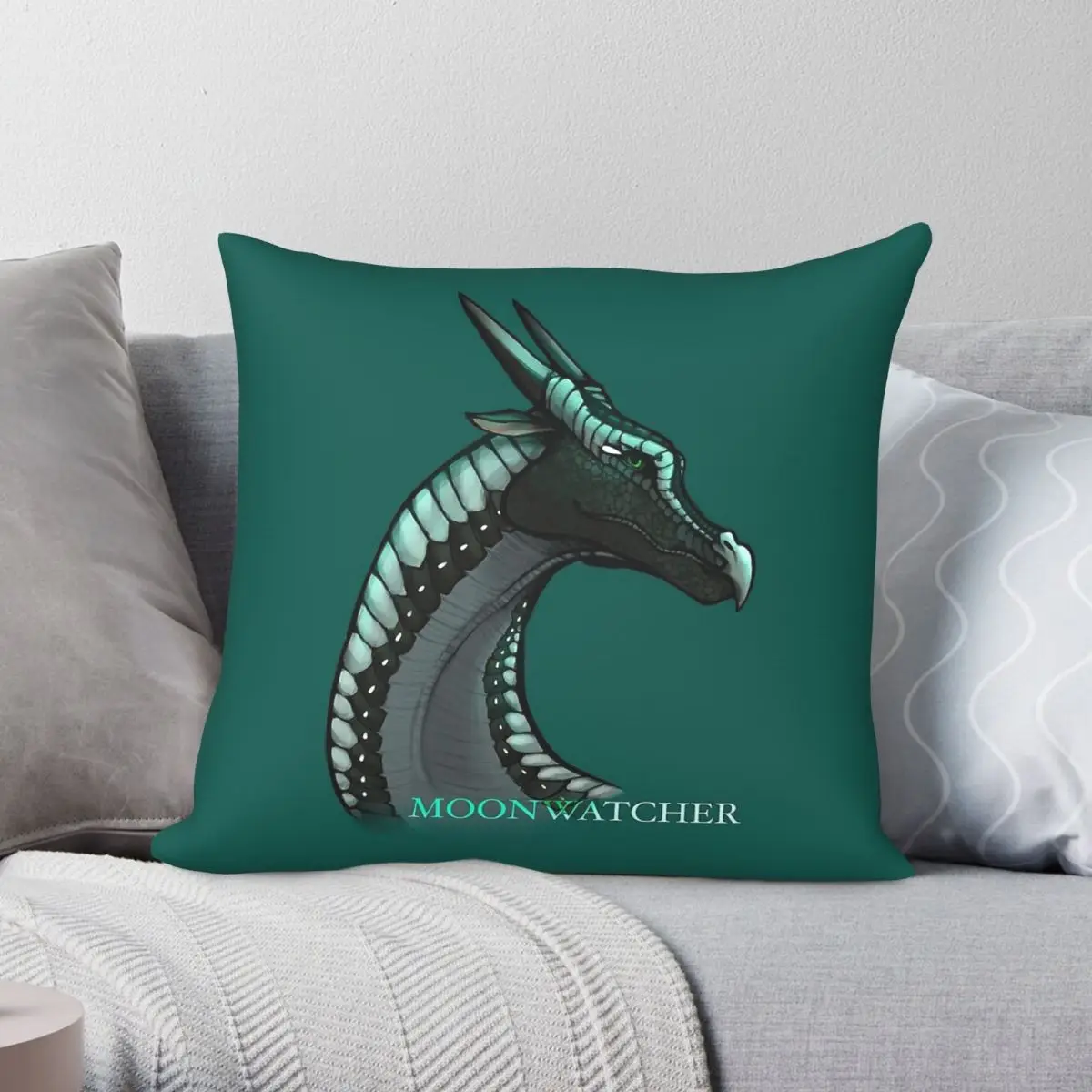 Квадратная наволочка Wings Of Fire Moonwatcher из полиэстера, льна и бархата с узором, на молнии, декоративная, для дома, чехол для подушки