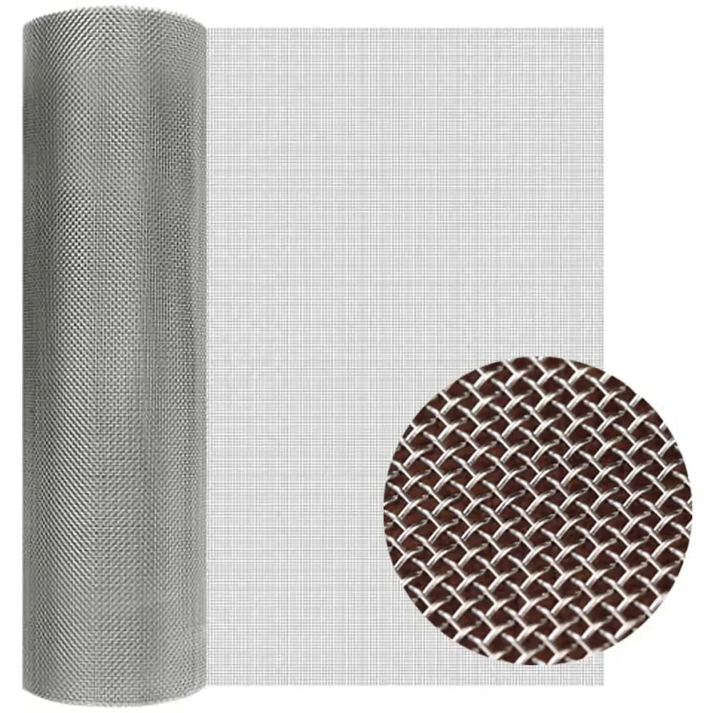 Suitable for Ventilation Cages Garden Windows and Filter Screens 304 Stainless Steel Mesh Woven Metal 30 Mesh Hole 0.07mm