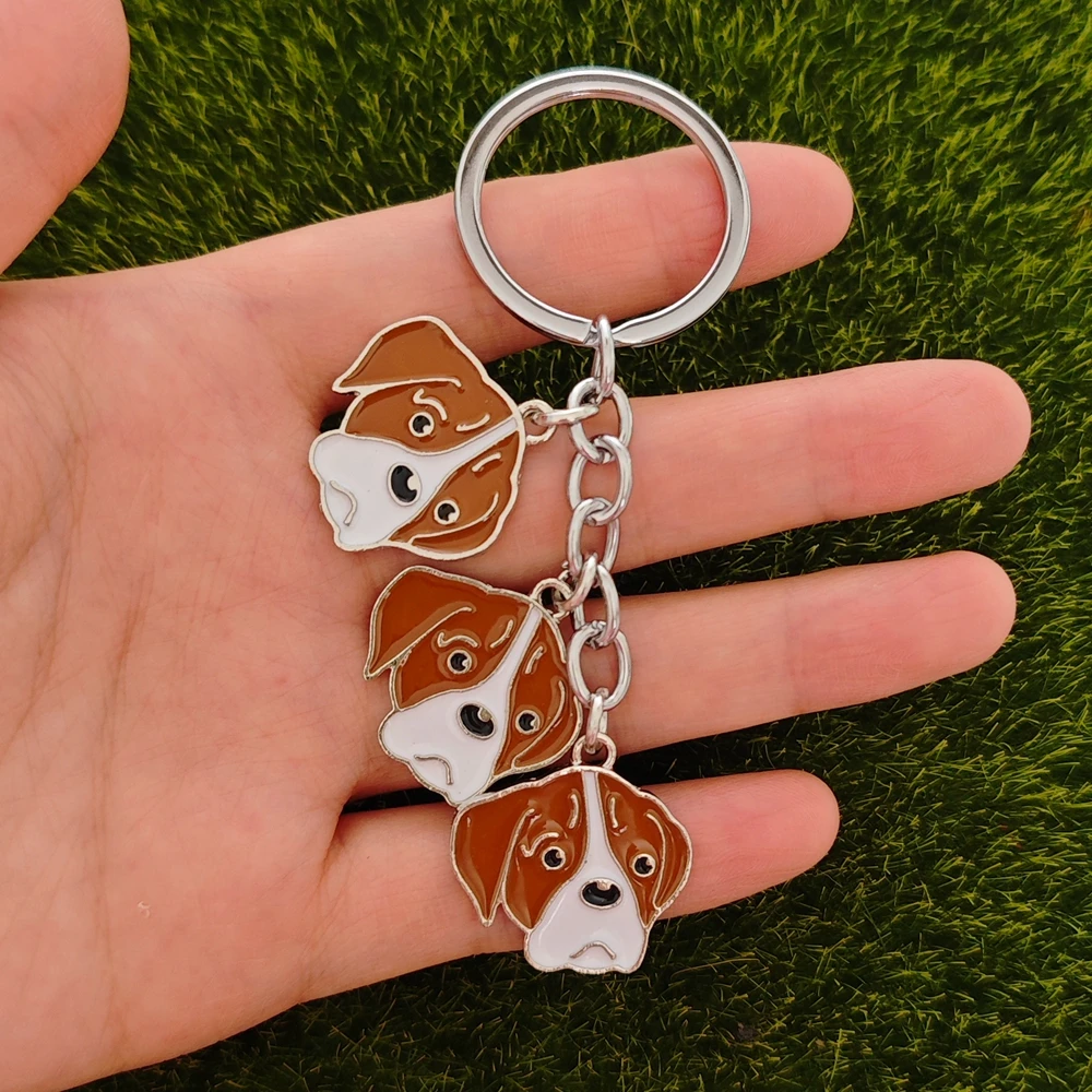 Jack Russell Terrier Dog Keychain Animal Boxer Pug Key Ring Cute Unique Classmate Gift