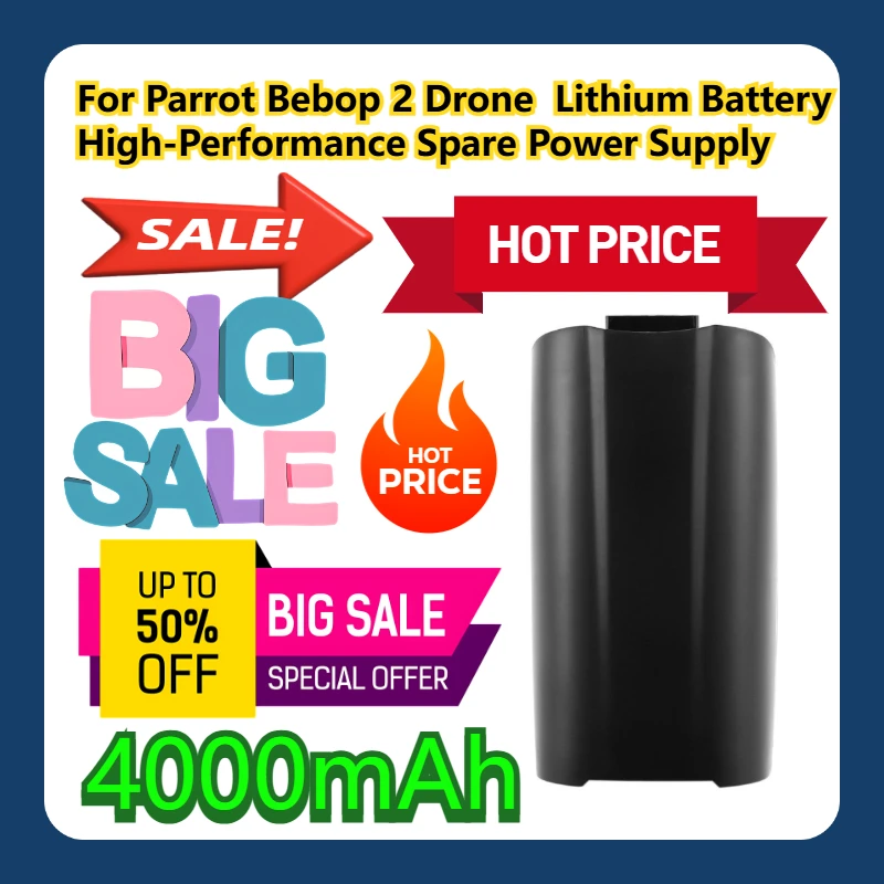 

For Parrot Bebop 2 Drone 4000mAh Lithium Battery High-Performance Spare Power Supply