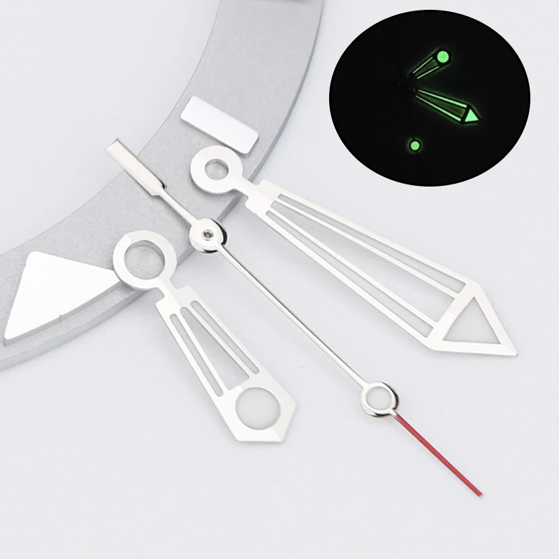 Suitable for NH34 NH35 NH36 NH37 NH38 Movements Sea Master Style Hands Set Rose Gold Silver Black Watch Hands Green Luminous