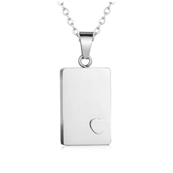 Rectangle Shaped Urn Ash Pendant for Cremation Memorial Jewelry Keepsake Trendy Locket Necklace Personalized