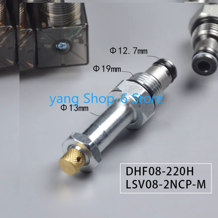 Hydraulic Threaded Cartridge Solenoid Valve 2 Position 2 Way Normally Closed DHF08-220H LSV08-2NCP-M DC12V/DC24V/AC220V 250bar