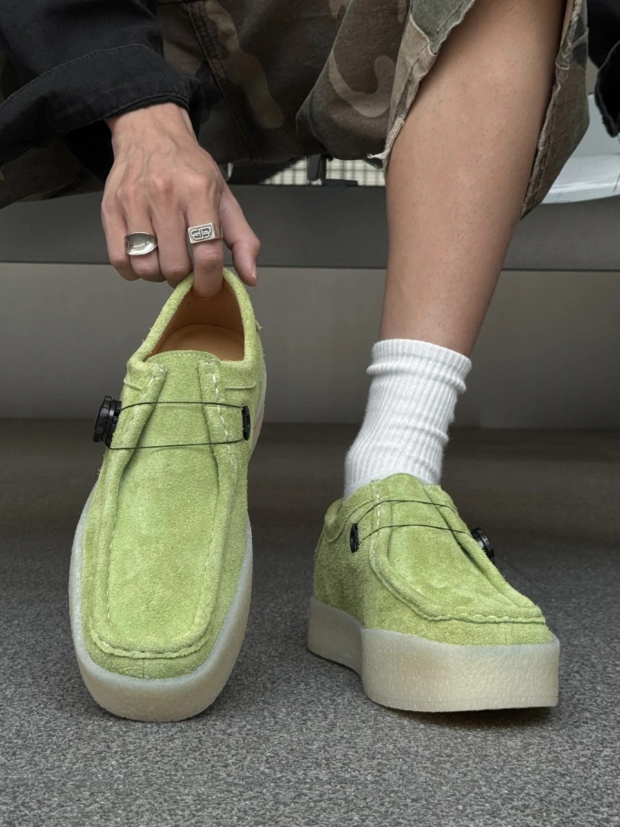 

Мужские лоферы Briti Sle, дышащие, Thi Bot Casual oes, вращающиеся, с квадратной головкой, удобные кожаные oes