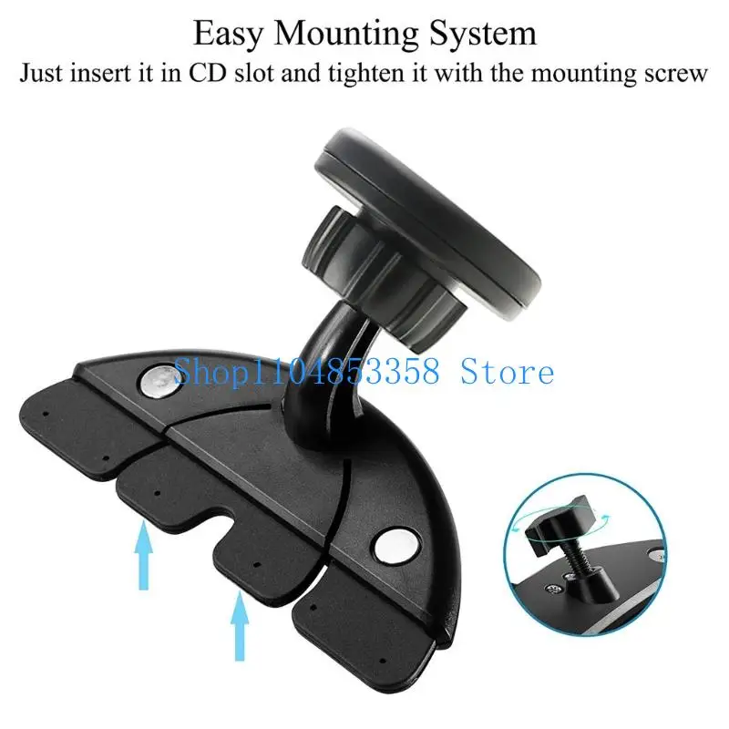 652F Easy Grips Phone Holder Stand for Vehicle CDs Slot Fast Setups Design