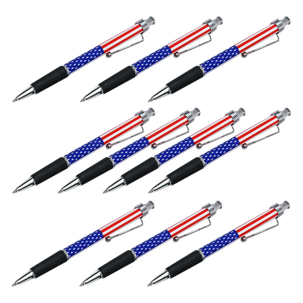 10Pcs Uk Flag Pattern Ballpoint Pen Smooth Writing Comfortable Grip for Signing Documents Office Supplies Patriotic Writing Tool