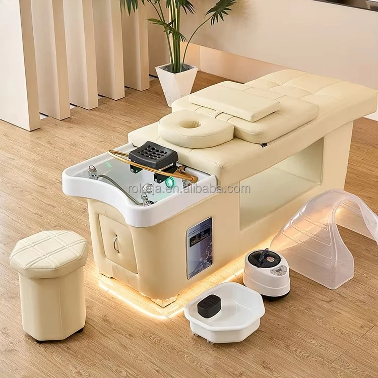

Hot Products Thai Massage Shampoo Bed Luxury Beauty Salon Shampoo Lounge Chair Upgraded Multifunctional Lig