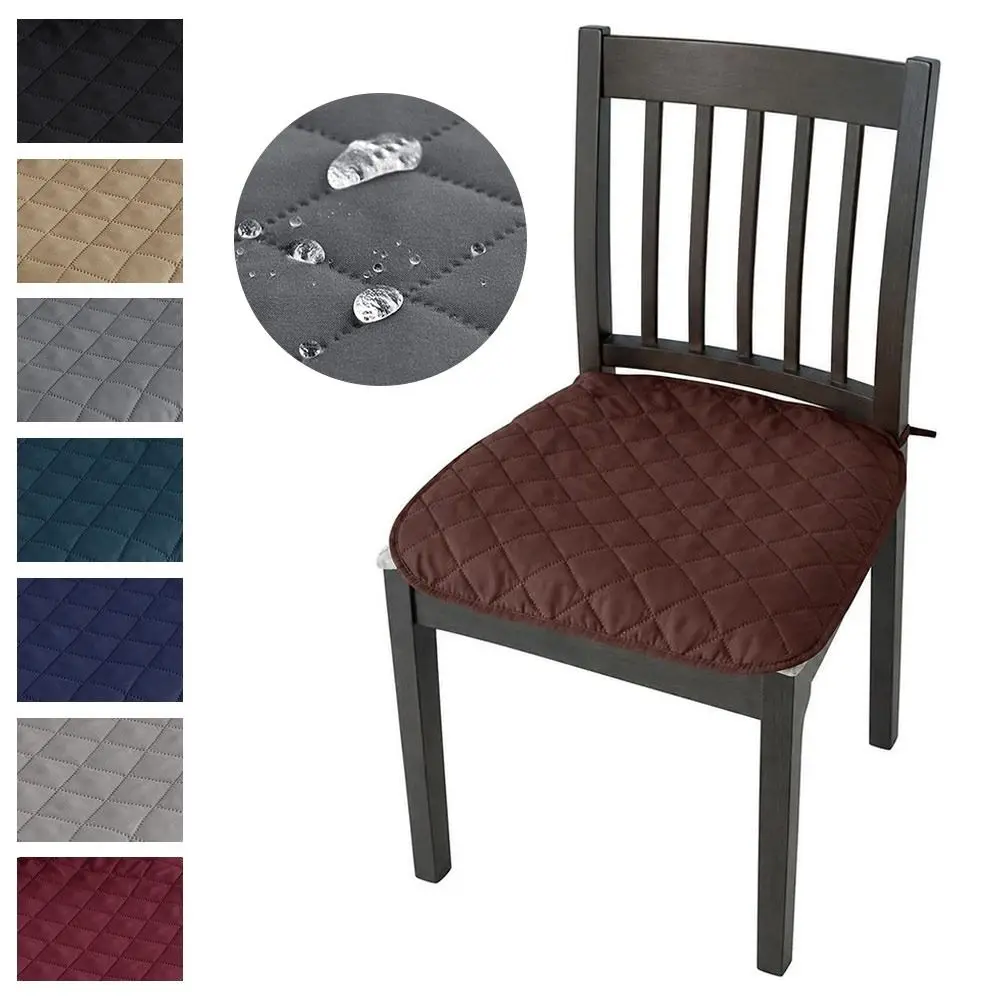 New 45x45cm Chair Seat Cushion Thickened Diamond Quilted Tie-On Chair Pad Tie-On Soft Breathable Quilted Seat Pad Home Office