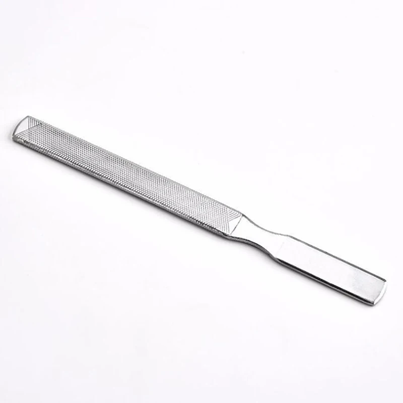 13cm Long Stainless Steel Nail File Fingernail File Double Sided Nails Buffer for Natural and Acrylic Nail for Home and Travel
