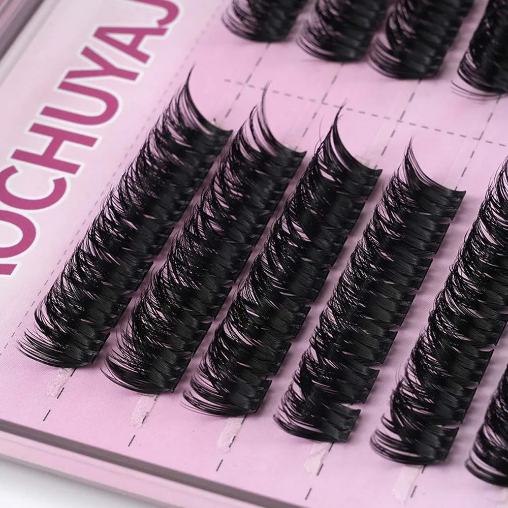 Eyelashes Extensions L Curl False Eyelashes DIY Oblique Winged Individual Cluster Eyelashes Natural Segmented
