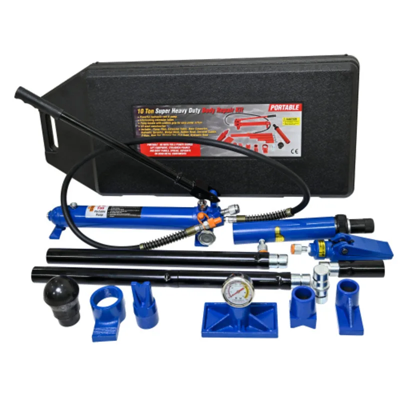 10 Tons Powerful Portable Hydraulic Equipment Components BLACK+BLUE High Quality & Durable For Intensive Use