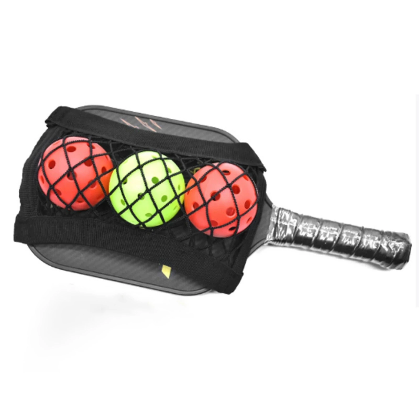 Pickleball Storage Net Pouch Portable Pickleball Paddle Pouch with Buckle Flexible Long-Lasting for Court-Side Carrying