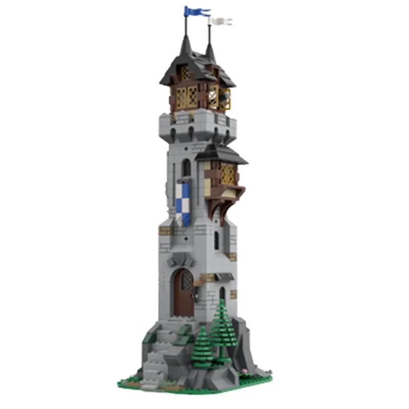 Fantasy Magic Tower MOC Blocks Medieval Wizard Style Building Model Bricks for Assembly, Collection & Desktop Display