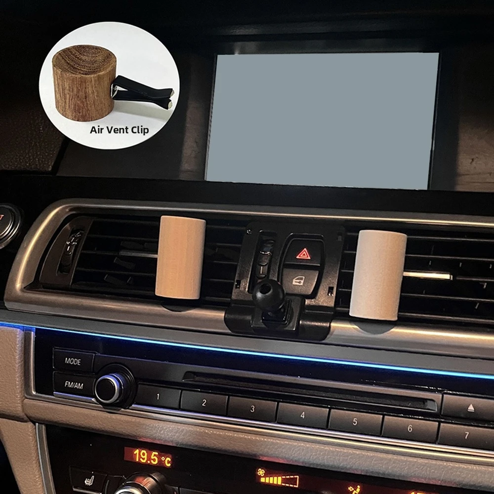 Natural Fragrance Car Essential Oil Diffuser Long-lasting Floral Slowly Volatile Wooden Aroma Diffuser Clip-on
