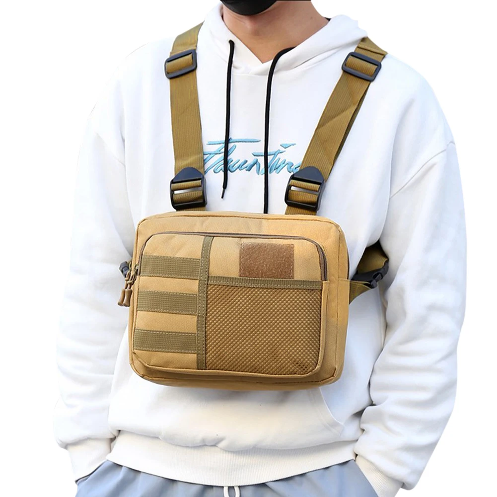 Borsa da petto funzionale Streetwear Borsa da petto Punck Moda portatile multifunzionale multitasche impermeabile per sport escursionistici