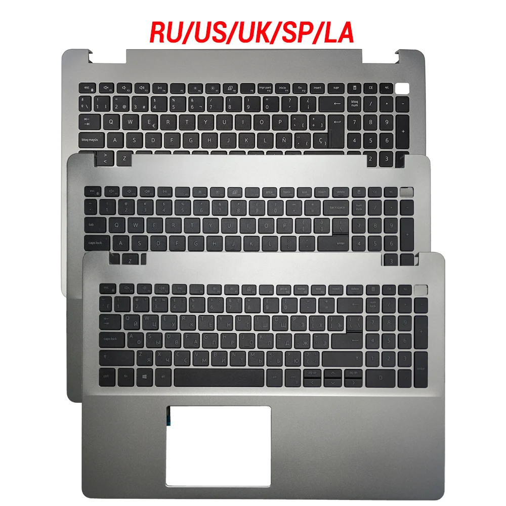 New For Dell Inspiron 5000 5593 07G0RN Russian/US/UK/Spanish/Latin laptop keyboard palmrest upper cover