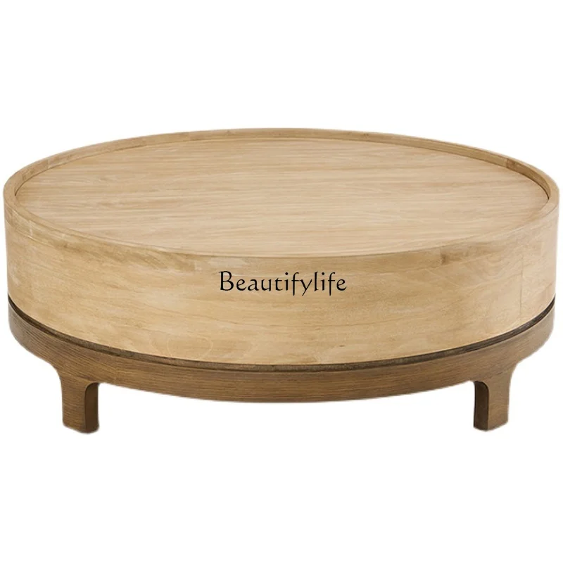 

Nordic fashion simple western coffee table modern small household solid wood coffee table