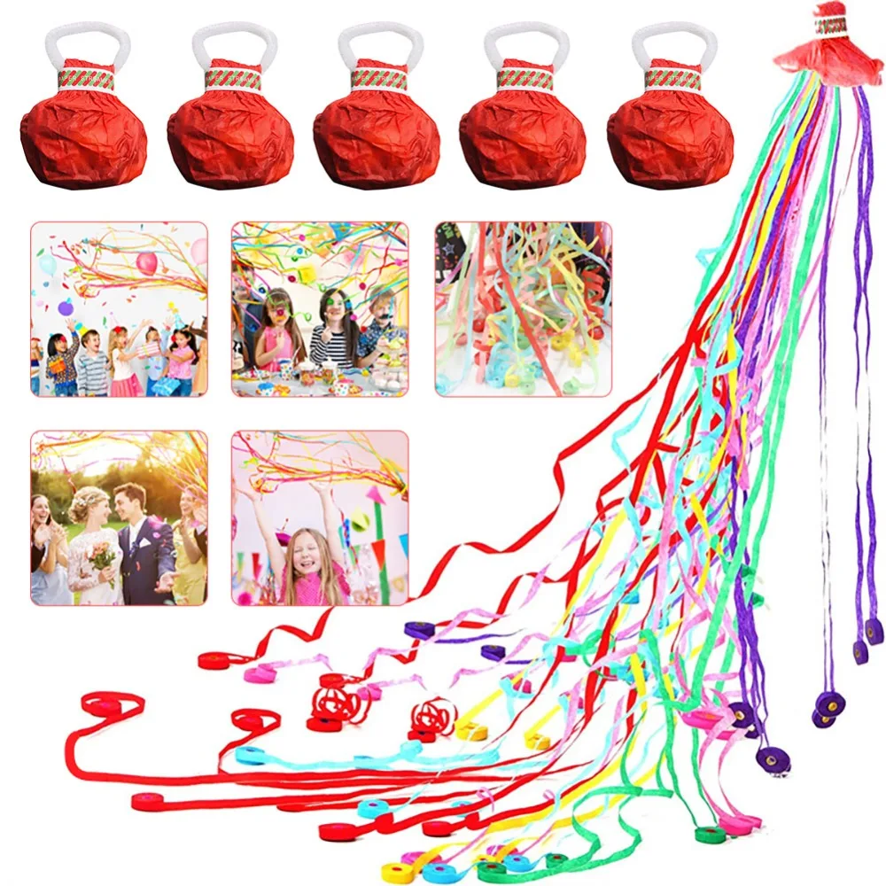 Confetti Hand Throw Ribbon Props Paper Atmosphere Props Paper Cracker Poppers Random Color Streamers