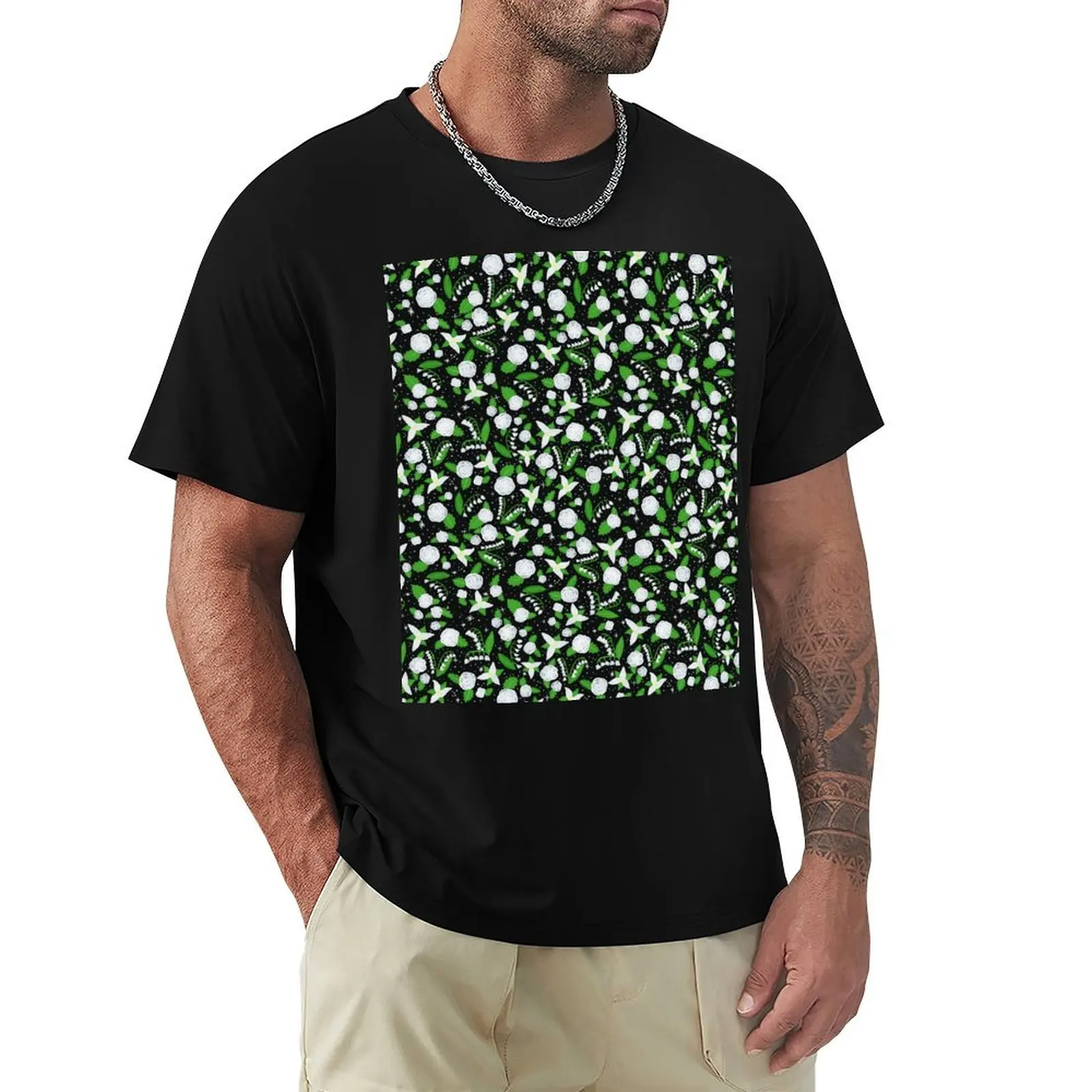 Starlit Garden in gouache T-Shirt Lightweight Sport Basic T-Shirt