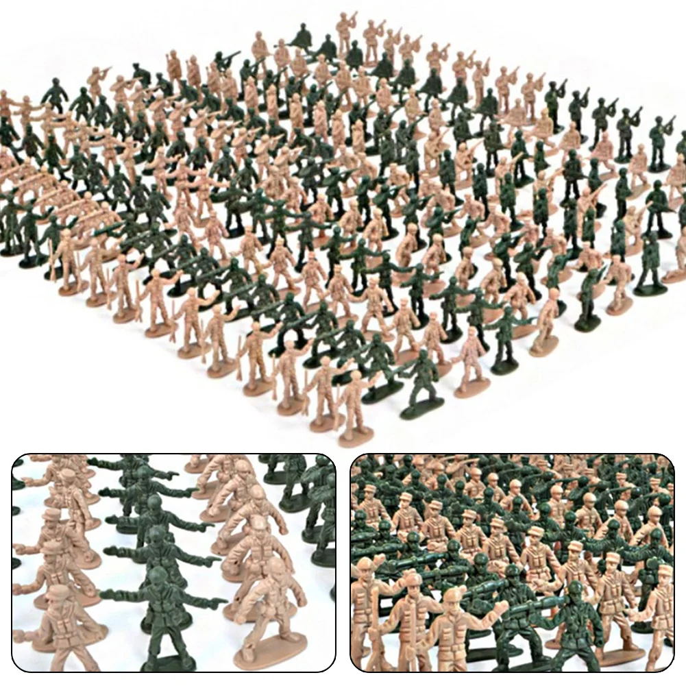 100Pcs 4cm  DIY Simulation Plastic Soldiers Figurine Figures Model Mini Soldiers Figures Sand Table Game Sandbox Access