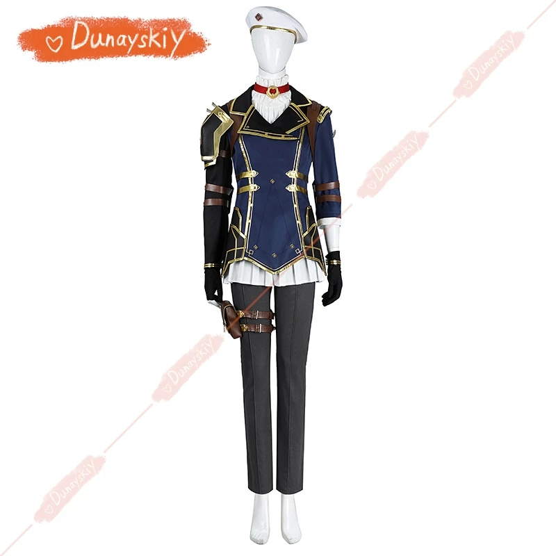 Halloween Arcane Caitlyn Cosplay Sheriff 2024 Anime Game LoL2 Kostuum Vermomming voor Volwassen Vrouwen Rollenspel Fantasia Hoed Outfits