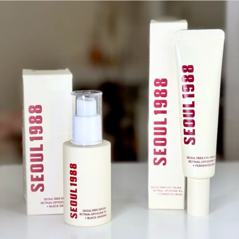 مجموعة العناية بالبشرة الكورية من سيول 1988، كريم الحلزون Mucin، كريم العين على شكل بيضة الحلزون، خلاصة الريتينول، تونر خلاصة الحلزون، كريم الأرز المخمر #2