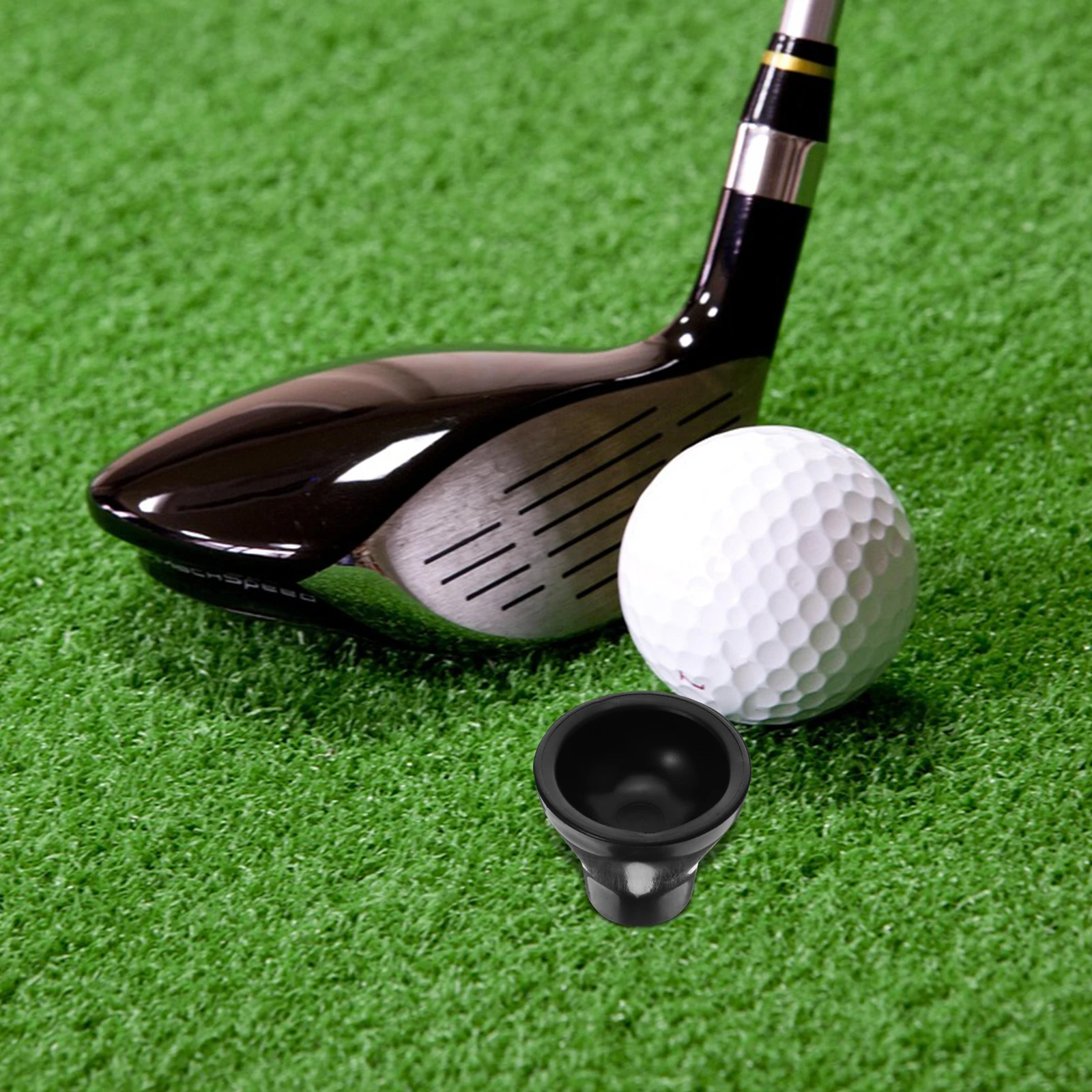 

2pcs Golf Grip Pickup Tool Durable Pick-Up Rubber Ball Picker Stick For Easy Retrieval Lightweight Black Color