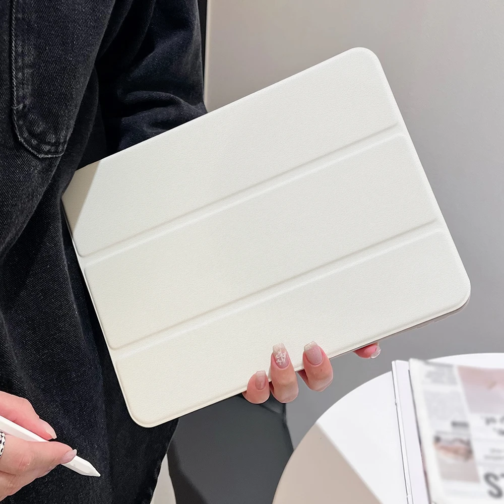Tablet Case For iPad Pro 13 2024 Air 1 2 Mini 7 2024 6 2021 Pro 11 2018 2021 2022 Air 4 5 10.9 Inch 2020 Tri-fold Leather Case