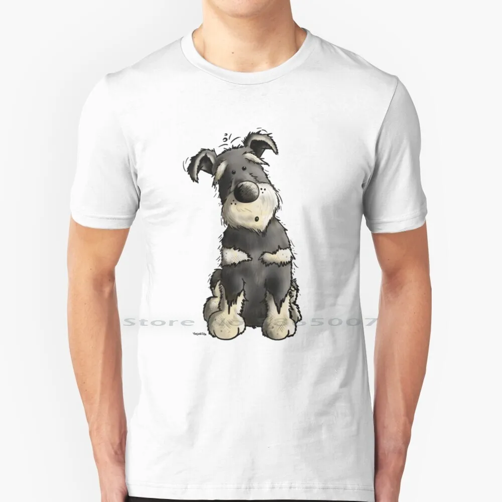 Cute Schnauzer Cartoon 100% Cotton T Shirt Schnauzers Miniature Schnauzer Giant Schnauzer Standart Schnauzer Dog Purebred Dog