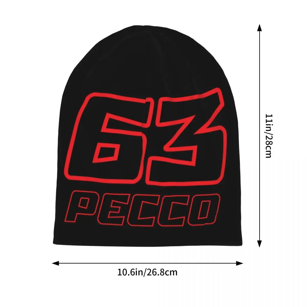 Pecco Bagnaia 63 Warm Knitted Cap Hip Hop Bonnet Hat Autumn Winter Outdoor Beanies Hats for Men Women Adult