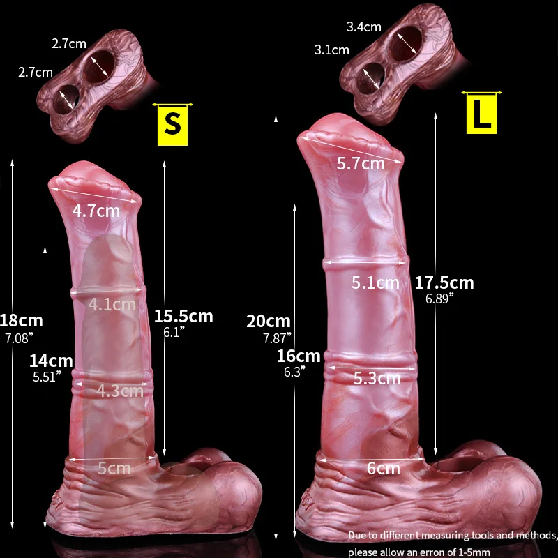 YOCY Horse Sheath Penis Expander Soft Silicone Dick Sleeve Real Animal Hollow Dildo Sex Toys For Men Condom Strecthable