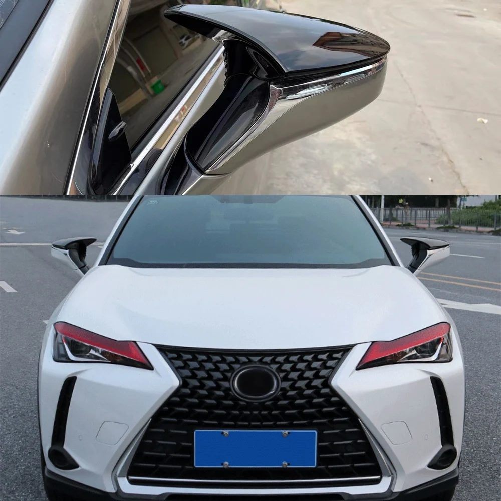 

1pair Rear View Mirror Cover Ox Horn Side Rearview Shell For Lexus ES200 260 300H 2018 2019 2020 2021 2022, UX 2019-2022, LS