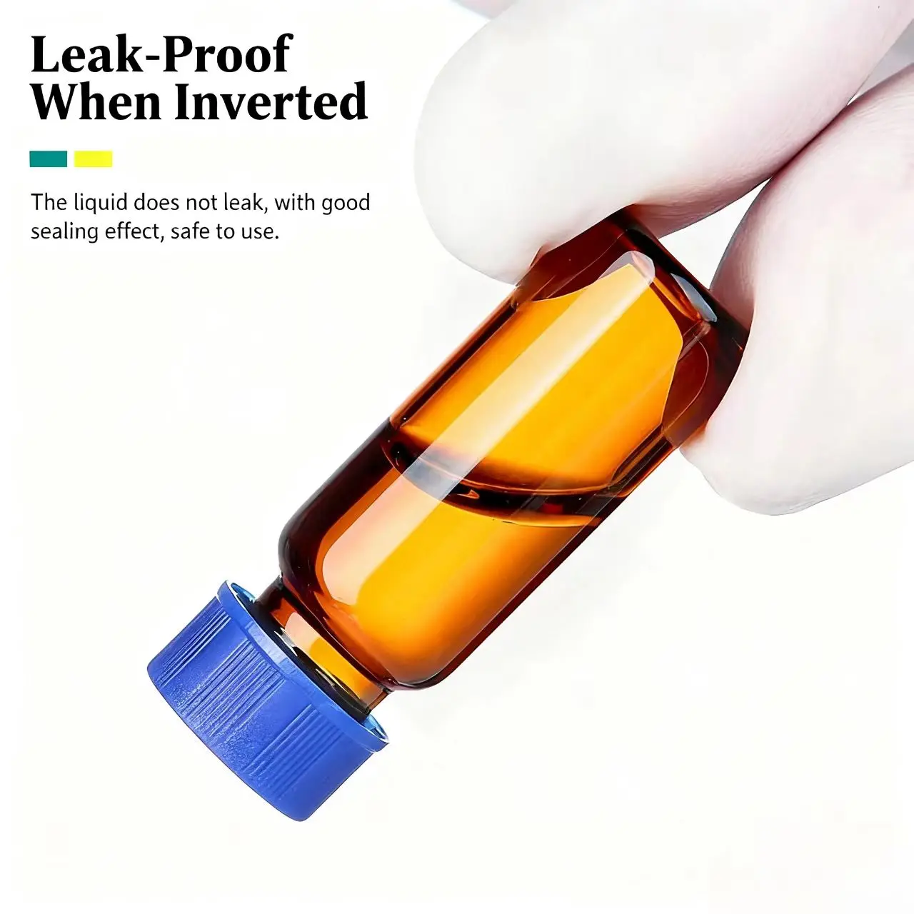 مجموعة قارورة INTLLAB 2 مل - قوارير متوافقة مع HPLC مع غطاء لولبي أزرق (تصميم الفتحة) 100 قطعة/الحزمة لتحليل المختبر