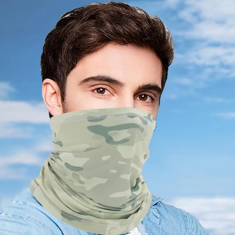 Cooling Neck Gaiter Neck Gaiter Face Cover Scarf Multifunctional Sun & Wind-proof Comfortable Camouflage Print Breathable Face