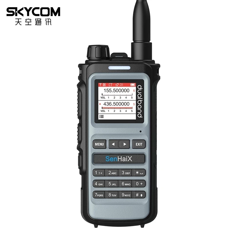 Imagem -02 - Original Senhaix 8600 Uhf Vhf Presunto Walkie Talkie Tpu Dupla Banda Ham Transceptor Interfone Rádio Portátil