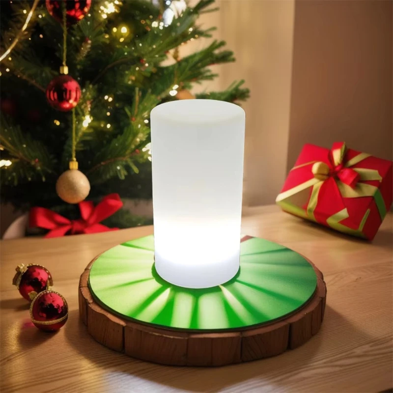 

Современная простая и экологически чистая цилиндрическая настольная лампа для бара, ресторана, пластиковый корпус, цоколь лампы E14