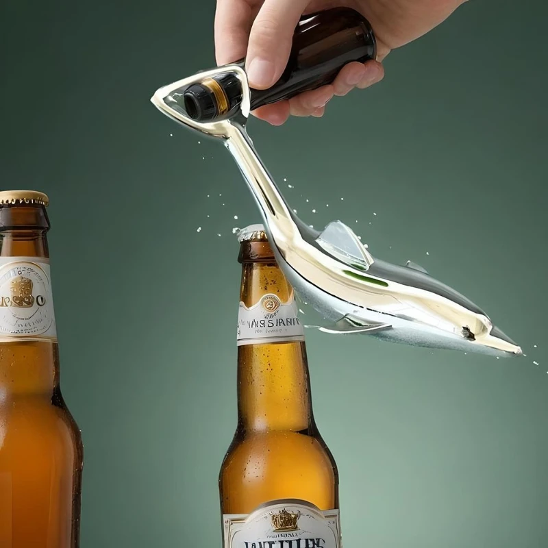 

New Personalized and Creative Dolphin-shaped Wine Bottle Screwdriver, High-end Beer Screwdriver, Bottle Opener and Kitchenware