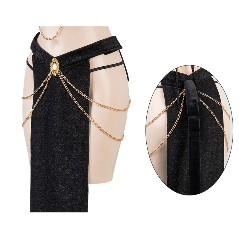 Mittelalter liche Königin Cleopatra Kostüme für erwachsene Frauen Hase Mädchen schwarz niedlich Katzen ohr Uniform Outfit Spiel Party Kette sexy Dessous