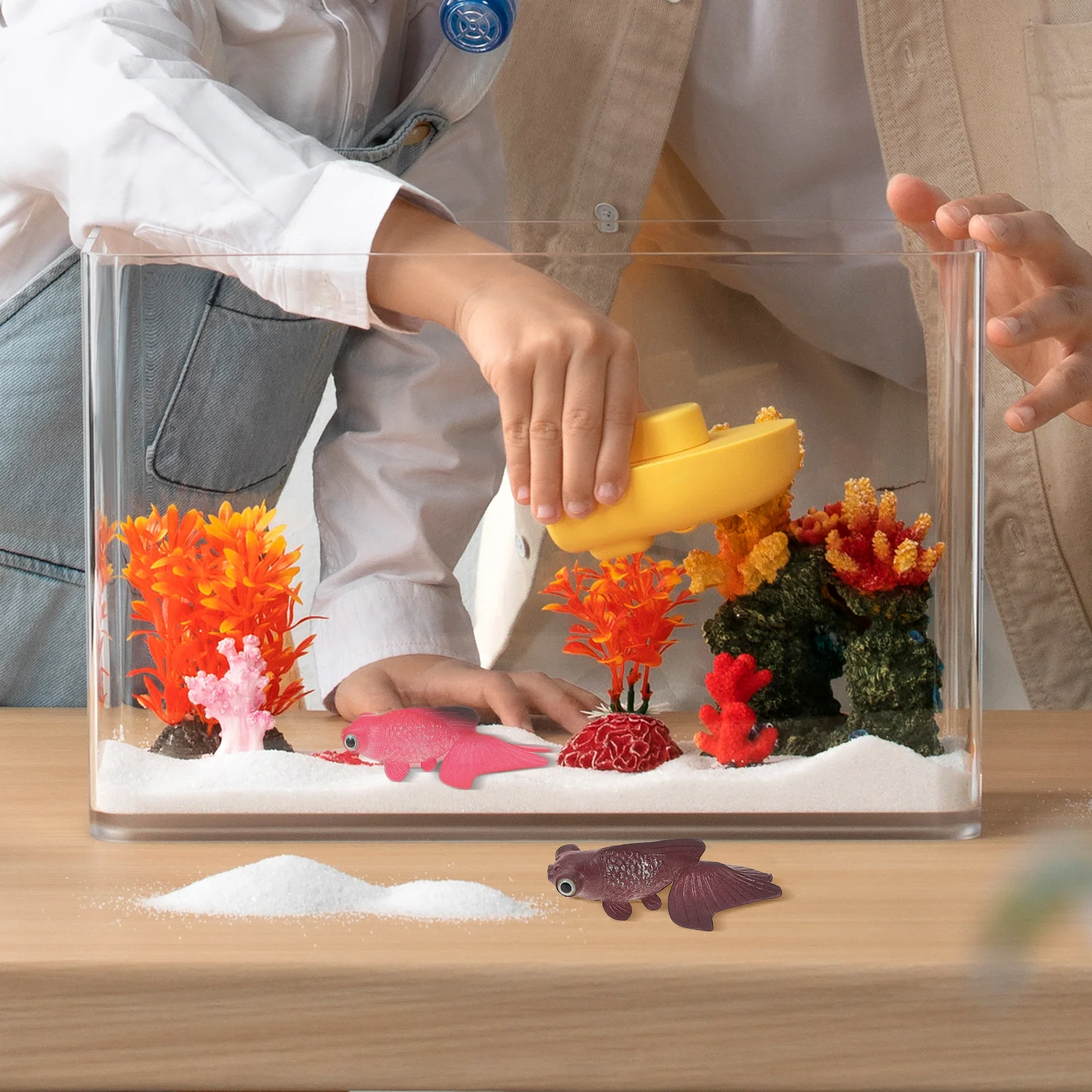 

3Pcs Silicone Goldfish Aquarium Decor Artificial Fish Tank Decoration Cute Goldfish Figures Home Fish Tank Decor Collection