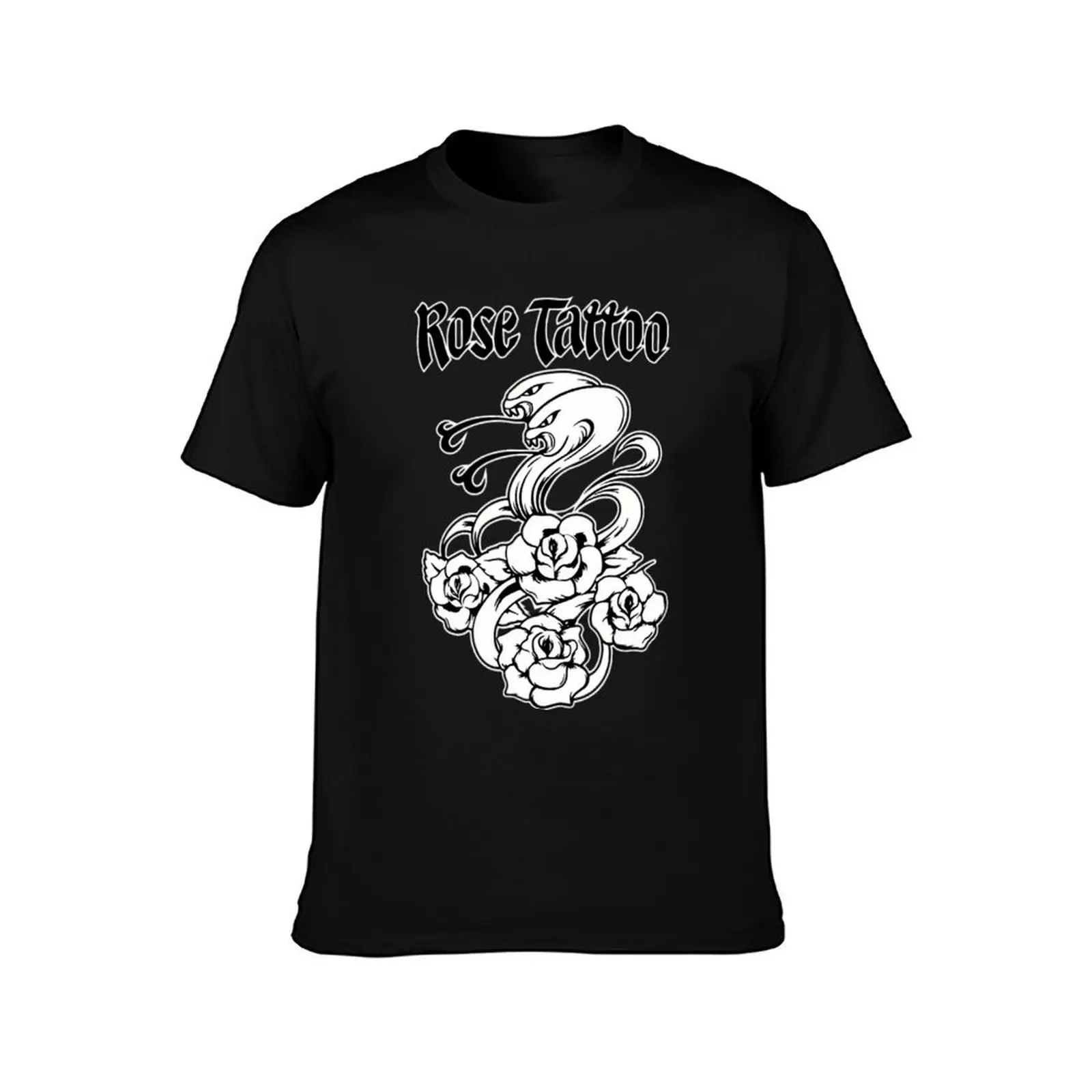 تي شيرت Tour Rock n Roll Rose Tattoo Band تي شيرت رجالي مصمم تي شيرت قطن 100% تي شيرت #2