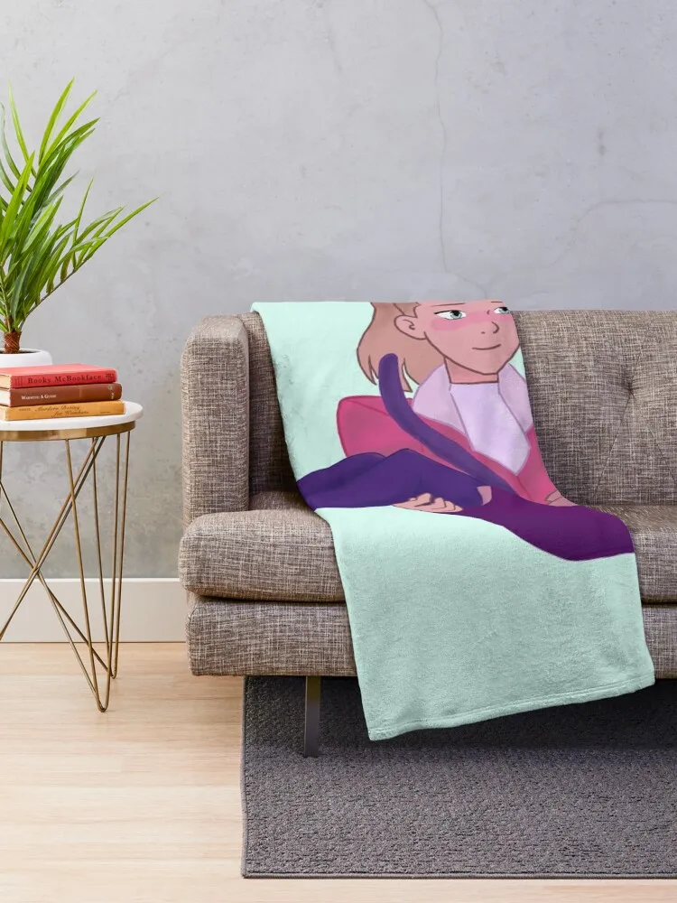 Catradora, Catra sitting in Adora's Lap, She-Ra Season 5 Throw Blanket Tourist Blanket Sleeping Bag Blanket wednesday