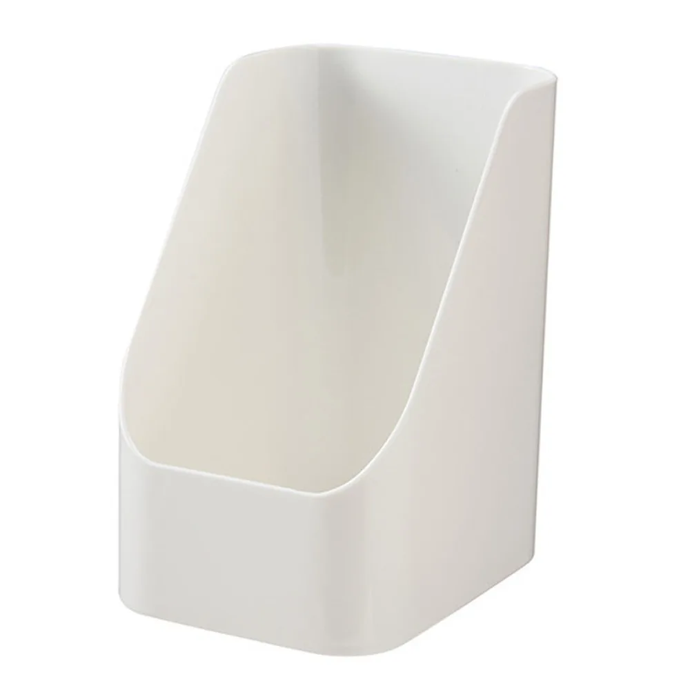PP Makeup Brush Holder White Multipurpose Tea Bag Organizer Space Saving Trapezoid Shape Storage Box Vanity Table