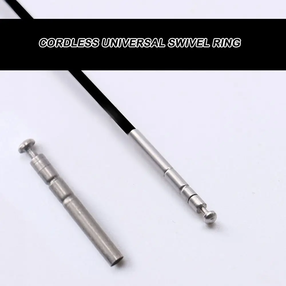 Stainless Steel Fishing Rod Tip Top Swivel Rotating Fishing Rod tip Tip Swivels 360 Degrees Accessories Leash Pole